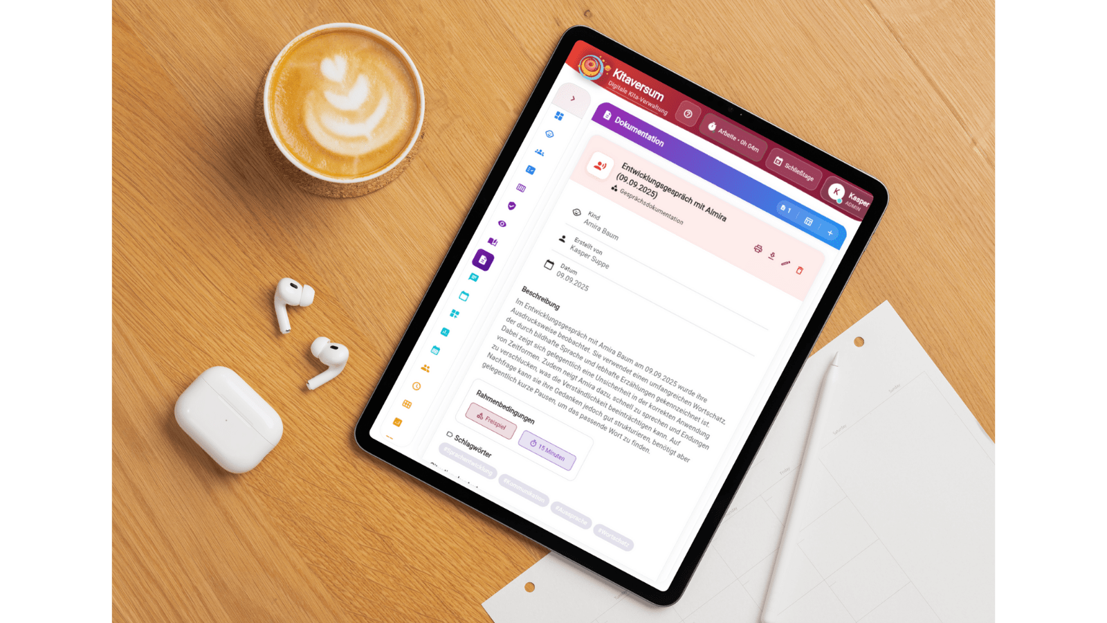 Digitale Dokumentation mit der Kita App